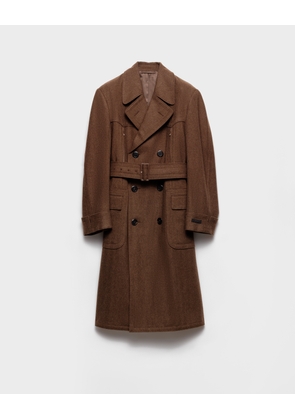 Double-breasted wool coat