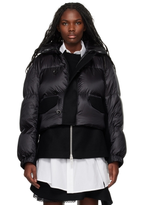 sacai Black Down Puffer Jacket