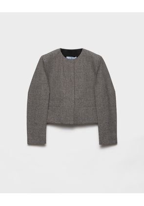 Single-breasted Princes of Wales mouliné jacket