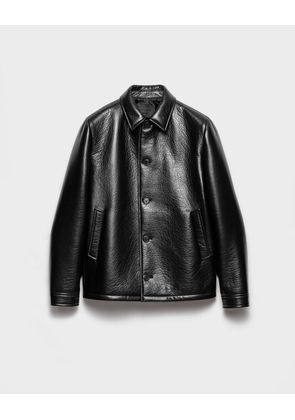 Nappa leather caban jacket