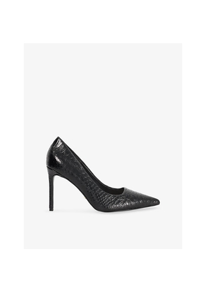 Womens Dune Assured Leather Heeled Courts