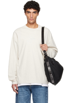 Fear of God ESSENTIALS Off-White Holiday Embroidered Classic Long Sleeve T-shirt