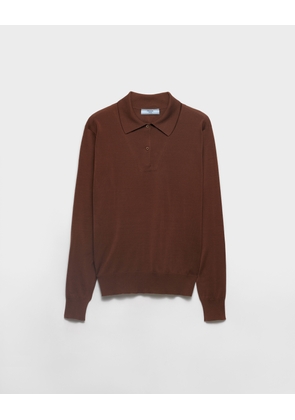 Cotton polo sweater