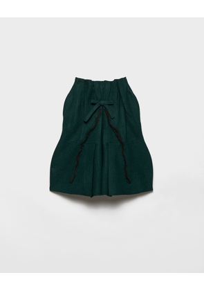 Shetland wool midi skirt
