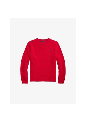 Mens Polo Ralph Lauren Crewneck Logo-Embroidered Wool and Alpaca-Blend Jumper