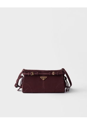 Prada Bonnie small suede shoulder bag