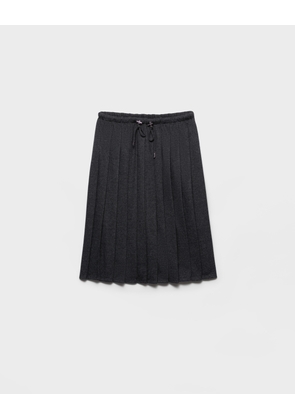Pleated jersey skirt