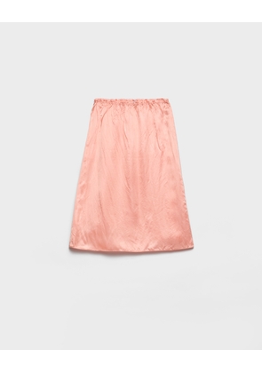 Washed satin skirt