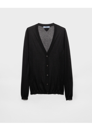 Cashmere and silk cardigan