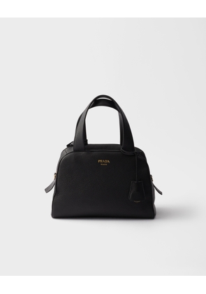 Medium leather top-handle bag