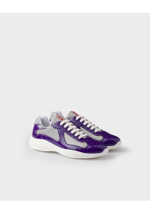 Patent leather and technical fabric Prada America's Cup sneakers