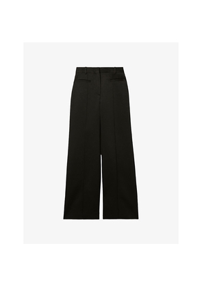 Womens Claudie Pierlot Tailored Wide-Leg Satin Trousers