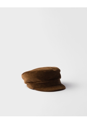 Corduroy newsboy cap