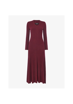 Womens Whistles Ribbed Cotton and Cashmere Midi Dress