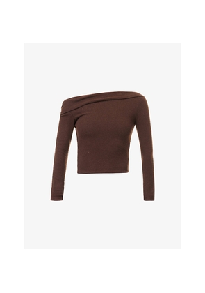 Womens Reformation Elio Off-Shoulder Knit Top