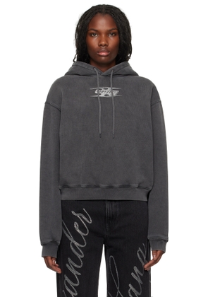 alexanderwang.t Gray Blade Logo-Embossed Hoodie