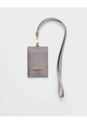 Saffiano Leather Badge Holder