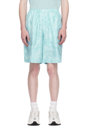 Versace Blue Barocco Shorts