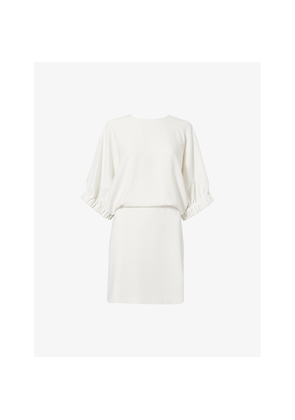 Womens Max Mara Rum Short-Sleeve Woven Mini Dress