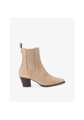 Womens Carvela Riva Suede Heeled Ankle Boots