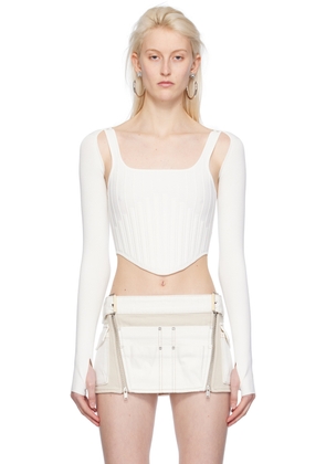 Dion Lee White Ventral Compact Corset Top