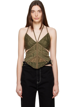 Dion Lee Green Camo Corset
