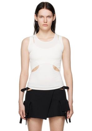 Dion Lee White Interlink Tank Top