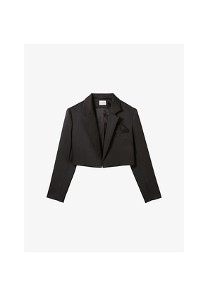 Womens Claudie Pierlot Tailored Lapel-Collar Woven Jacket