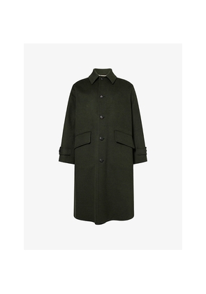 Mens Dunhill Loden Double-Faced Wool-Cashmere Blend Coat