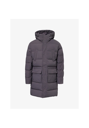 Mens Arne Hooded Mid-Length Puffer Parka