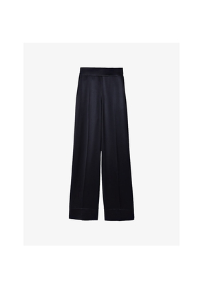 Womens Joseph Dijon Wide-Leg Satin Trousers