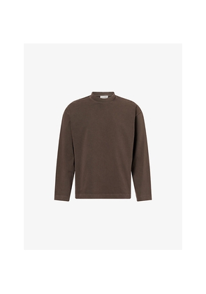 Mens The Couture Club Washed Long-Sleeves Cotton-Jersey T-Shirt