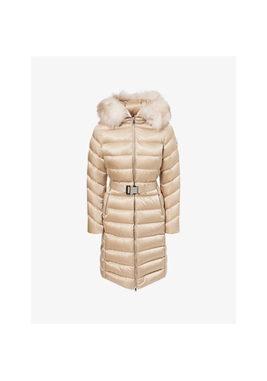Womens Moncler Leersie Hooded Shell-Down Coat