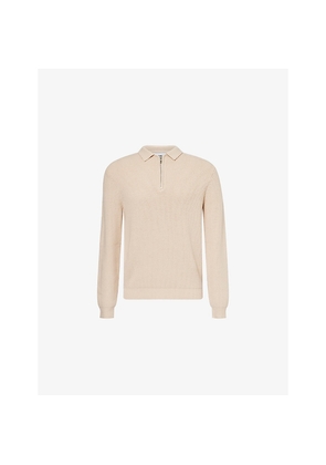 Mens Nobl Kai Fisherman Half-Zip Knitted Jumper