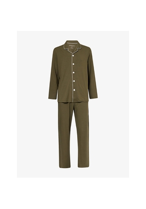 Mens Derek Rose Basel Relaxed-Fit Jersey Pyjama Set