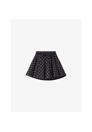 Womens Maje Diamante-Embellished Stretch-Woven Mini Skirt