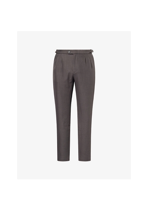 Mens Nobl Axton Pleated Tailored Woven Trousers