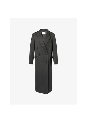 Womens The Frankie Shop Jane Double-Breasted Woven Long Coat