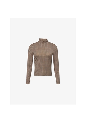 Womens Veronica Beard Nate High-Neck Stretch-Woven Top