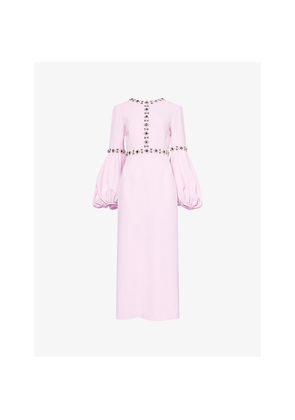 Womens Huishan Zhang Cali Embellished Crepe Maxi Dress