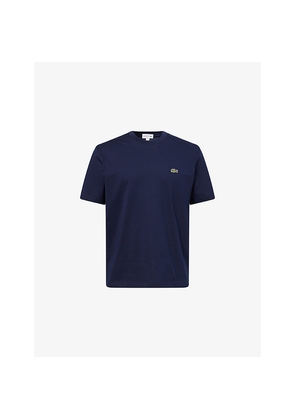 Mens Lacoste Brand-Patch Crewneck Cotton-Jersey T-Shirt