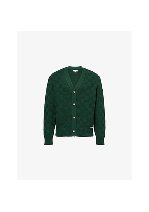 Mens Belier Basket-Weave Knit Cotton-Blend Cardigan