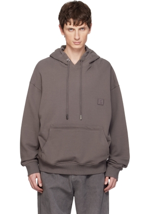 WOOYOUNGMI Gray Flower Back Logo Hoodie