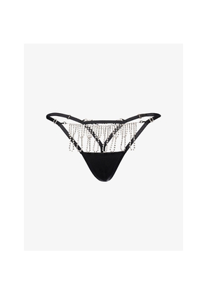 Womens Bluebella Estelle Open Diamonte Thong
