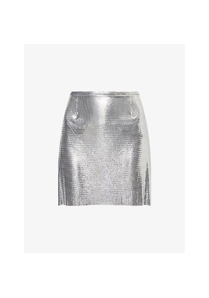 Womens Rabanne Jupe Mesh Mini Skirt