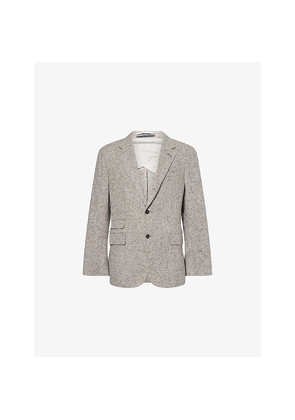 Mens Dunhill Single-Breasted Notched-Lapel Tweed-Wool Jacket