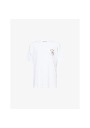 Mens Frescobol Carioca Dinis Logo-Embroidered Cotton T-Shirt