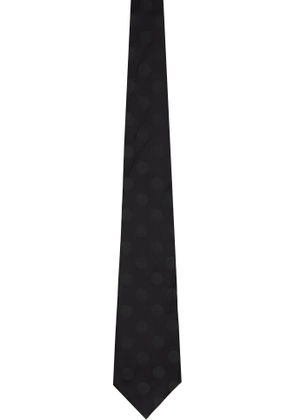 Comme des Garçons Homme Deux Black Medium Polka Dot Silk Tie