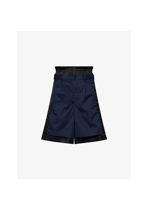 Mens Toga Virilis Porter Gathered-Waist Cotton-Blend Shorts