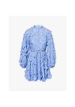 Womens Zimmermann Patience Long-Sleeve Cotton Mini Dress